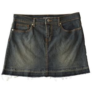 Y2K Bebe Made in USA Low Rise Denim Mini Skirt - Size Medium